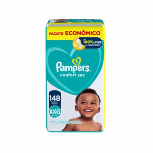 Fralda Descartável Infantil Pampers Comfort Sec Xxg 14 A 18Kg Pacote 148 Unidades Fralda Descartável Infantil Pampers Comfort Sec Xxg 14 A 18Kg Pacote 148 Unidades
