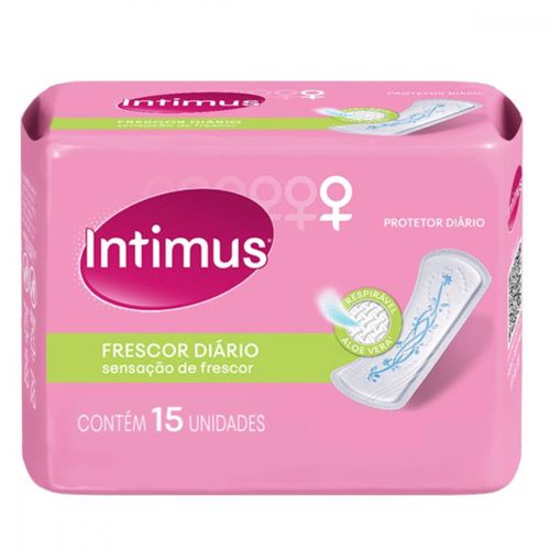 Kit c/9 Absorvente Intimus Protetor Diario Sem Abas Com Perfume 15 Unidades Kit c/9 Absorvente Intimus Protetor Diario Sem Abas Com Perfume 15 Unidades