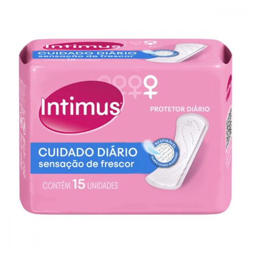 Kit c/9 Absorvente Intimus Protetor Diário Sem Abas Sem Perfume 15 Unidades