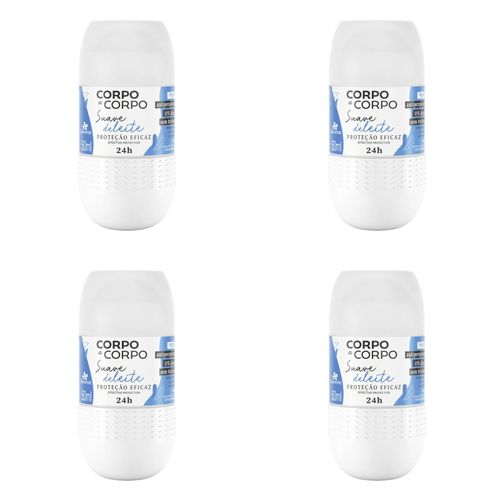 Kit c/4 Unidades de Davene Desodorante Roll-On Suave De Leite Kit c/4 Unidades de Davene Desodorante Roll-On Suave De Leite