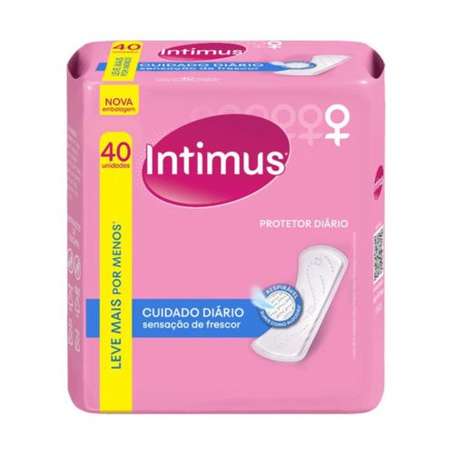 Kit c/2 Absorvente Intimus Protetor Diário Sem Perfume 40 Unidades Kit c/2 Absorvente Intimus Protetor Diário Sem Perfume 40 Unidades