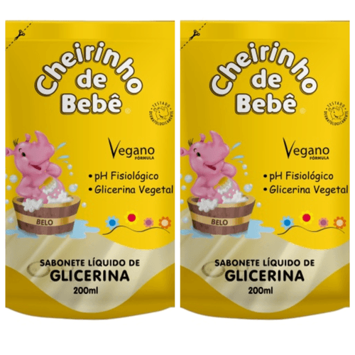 Kit c/2 Sabonetes Líquido Refil Cheiro Bebê Kanitz