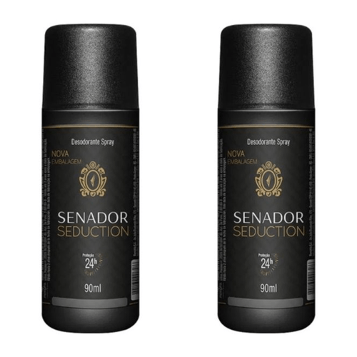 Kit c/2 Unidades de Desodorante Spray Senador 90ml Seduction