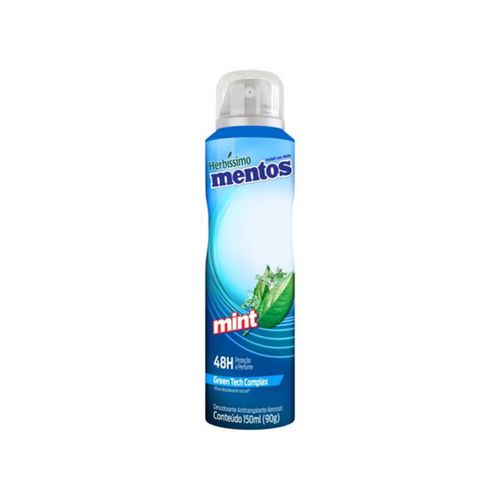 Kit c/4 Unidades de Desodorante Aerosol Herbissimo Mentos 300ml Mint Kit c/4 Unidades de Desodorante Aerosol Herbissimo Mentos 300ml Mint