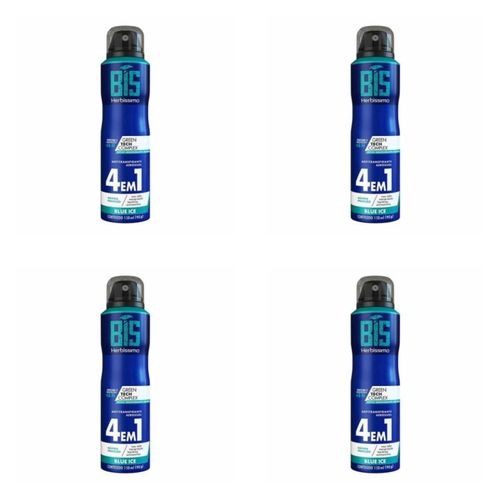 Kit c/4 Unidades de Desodorante Aerosol Herbissimo 150ml Blue Ice