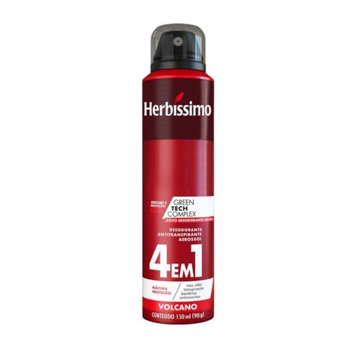 Kit c/4 Unidades de Desodorante Aerosol Herbissimo 150ml Volcano Kit c/4 Unidades de Desodorante Aerosol Herbissimo 150ml Volcano