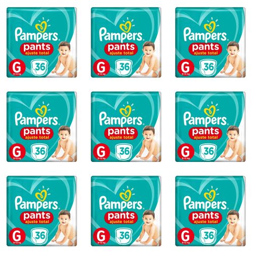 Kit 9 Fraldas Confortsec Pants ”G” Pampers Simples c/36 Unidades cada
