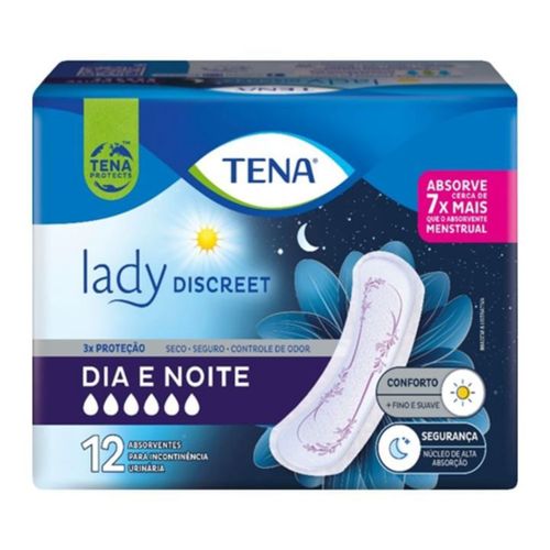Absorvente Tena Lady Discreet Dia E Noite Com 20 Unidades Absorvente Tena Lady Discreet Dia E Noite Com 20 Unidades