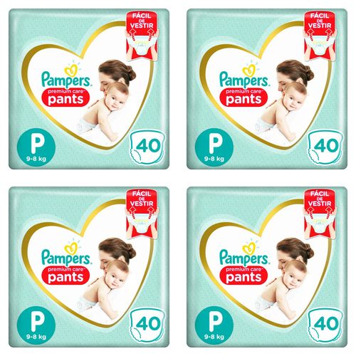 Kit 4 Fraldas Pampers Pants P.Care Pants c/40 Unidades cada