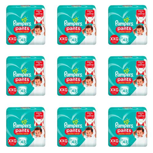 Kit 9 Fraldas Pampers Pants Xxg c/42 Unidades cada Kit 9 Fraldas Pampers Pants Xxg c/42 Unidades cada