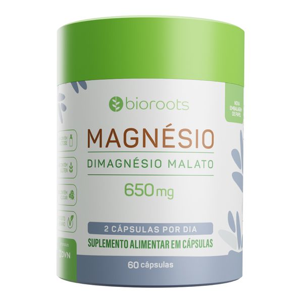 Magnésio 500mg Bioroots 60 Cápsulas
