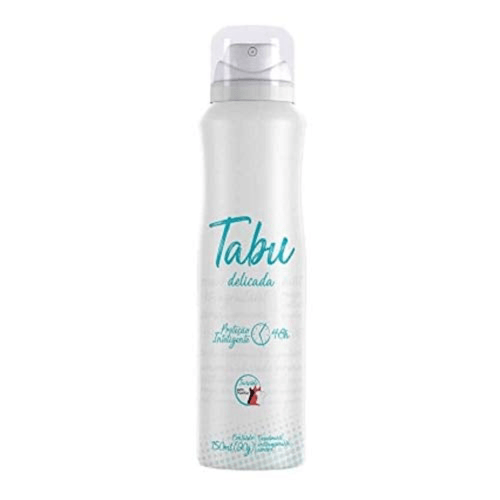 Kit c/2 Unidades de Desodorante Antitranspirante Aerosol Tabu Delicada Feminino 48h 150ml Kit c/2 Unidades de Desodorante Antitranspirante Aerosol Tabu Delicada Feminino 48h 150ml