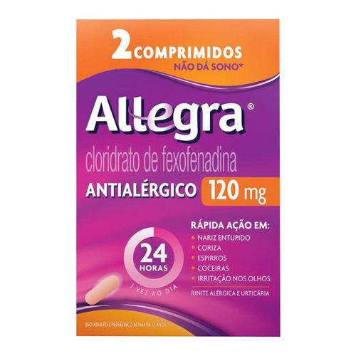 Antialérgico Allegra 120Mg 2 Comprimidos Revestidos