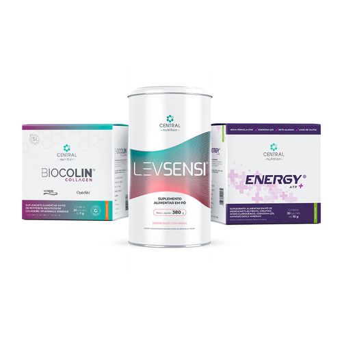 (LEVSENSI® Sabor Maçã com Canela + ENERGY® ATP ? Limão + BIOCOLIN® COLLAGEN Sabor Tangerina) Limão