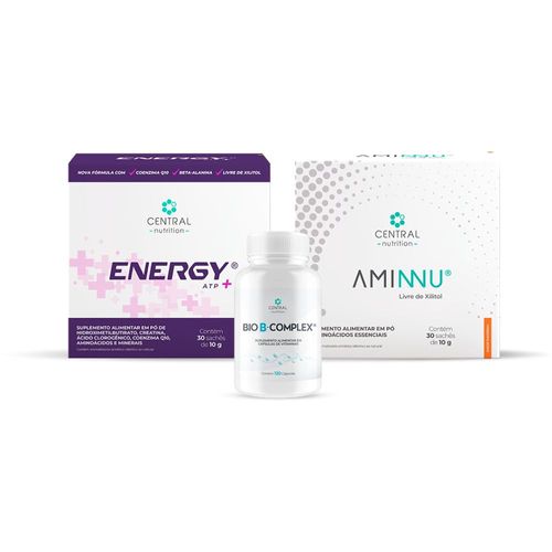 Kit Durante o uso de análogos do GLP-1 (AMINNU® Sem Xilitol Sabor Tangerina + ENERGY® - ATP ? Sabor Tangerina + BIO B-COMPLEX®) Kit Durante o uso de análogos do GLP-1 (AMINNU® Sem Xilitol Sabor Tangerina + ENERGY® - ATP ? Sabor Tangerina + BIO B-COMPLEX®)