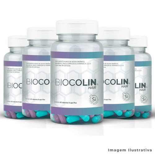 KIT 5 BIOCOLIN HAIR - 5 Potes com 60 cápsulas de 500mg - Suplemento Alimentar para PELE, CABELOS e UNHAS KIT 5 BIOCOLIN HAIR - 5 Potes com 60 cápsulas de 500mg - Suplemento Alimentar para PELE, CABELOS e UNHAS KIT 5 BIOCOLIN HAIR - 5 Potes com 60 cápsulas de 500mg - Suplemento Alimentar para PELE, CABELOS e UNHAS KIT 5 BIOCOLIN HAIR - 5 Potes com 60 cápsulas de 500mg - Suplemento Alimentar para PELE, CABELOS e UNHAS