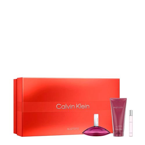 Kit Calvin Klein Euphoria Feminino - Edp 100ml + 10ml + Bl 200ml NULO Kit Calvin Klein Euphoria Feminino - Edp 100ml + 10ml + Bl 200ml NULO