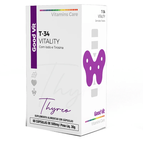 T-34 Vitality Thyreo C/60 Cápsulas - Good Vit T-34 Vitality Thyreo C/60 Cápsulas - Good Vit