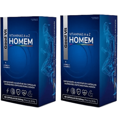 Kit C/2 Vitamina A a Z Homem C/60 Cápsulas - Good Vit Kit C/2 Vitamina A a Z Homem C/60 Cápsulas - Good Vit
