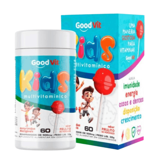 Multivitaminico Kids C/60 Comprimidos mastigaveis - Good Vit Multivitaminico Kids C/60 Comprimidos mastigaveis - Good Vit