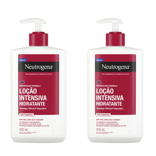 Kit com 2 Unidades de Hidratante Neutrogena Norwegian Intensivo Sem Fragrância 400ml