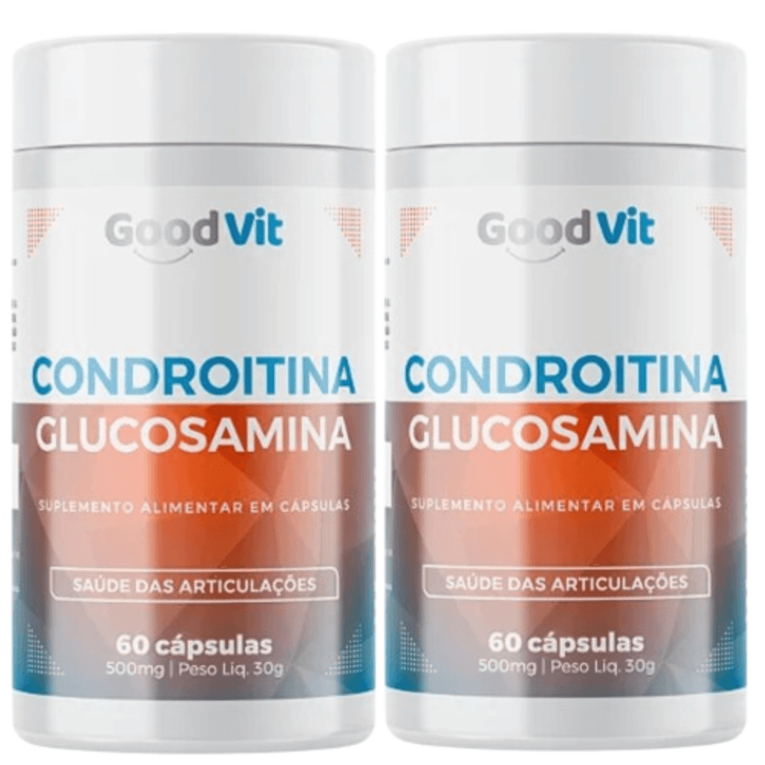 Kit 2 Caixas Condroitina Glucosamina 500mg 60 Cápsulas Good Vit