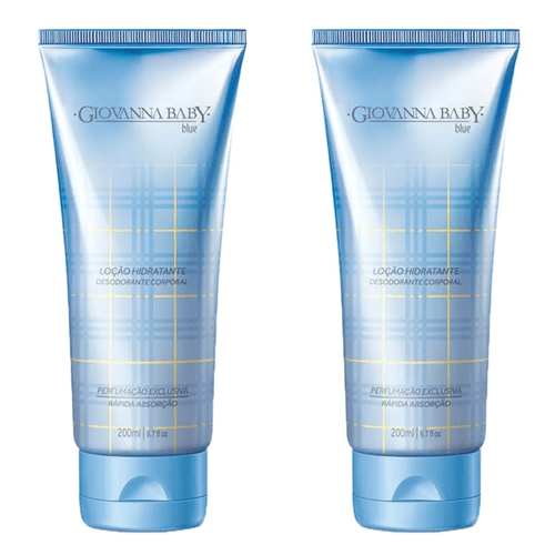 Kit c/2 Unidades de Loção Hidratante Desodorante Corporal Giovanna Baby Blue 200ml