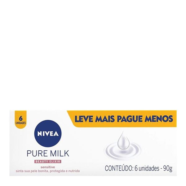 Kit Sabonete em Barra Pure Milk Sensitive 6 Unidades de 90g