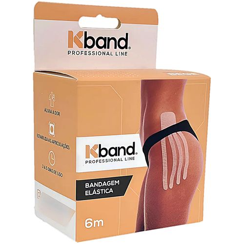 Bandagem Elástica Adesiva Kinesio Kband 5cm x 6m Bege Bandagem Elástica Adesiva Kinesio Kband 5cm x 6m Bege