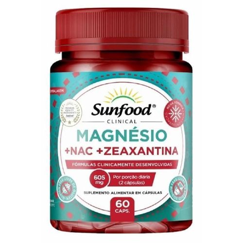 MAGNESIO + NAC + ZEAXANTINA 605MG 60 CAPS SUNFOOD EVOLUTION MAGNESIO + NAC + ZEAXANTINA 605MG 60 CAPS SUNFOOD EVOLUTION