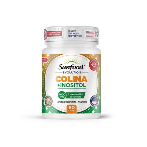 COLINA + INOSITOL 1000MG 60 CAPS SUNFOOD EVOLUTION COLINA + INOSITOL 1000MG 60 CAPS SUNFOOD EVOLUTION