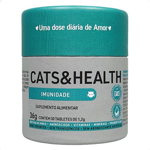 SUPLEMENTO PARA GATOS IMUNIDADE 36G COM 30 TABLETES DE 1,2G DOGS CARE