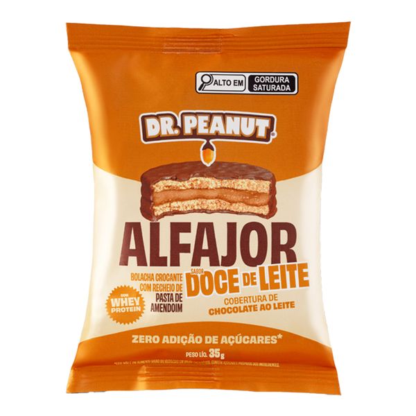 Alfajor Dr. Peanut Sabor Doce de Leite Zero Açúcar 35g