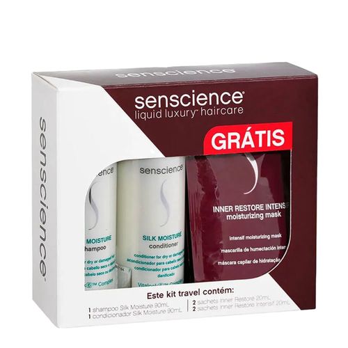 Kit Senscience Silk Sha + Cond 90ml + Máscaras 4 x 20ml NULO