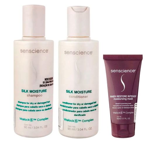 Kit Senscience Moisture - Shampoo 90ml + Condicionador 90ml + Máscara 50ml NULO