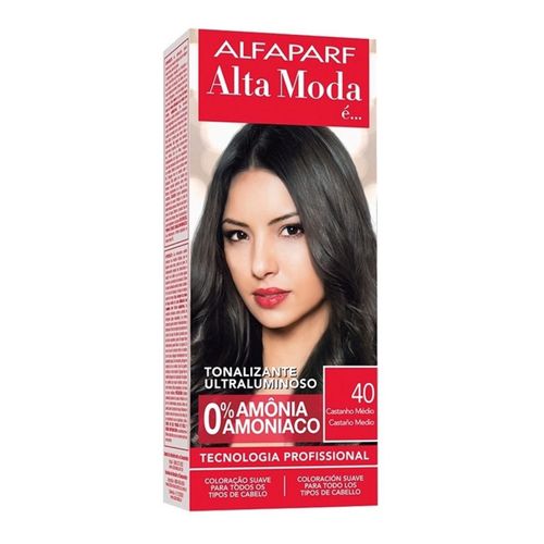 Tintura Alta Moda Tonalizante 40 Castanho Médio Tintura Alta Moda Tonalizante 40 Castanho Médio