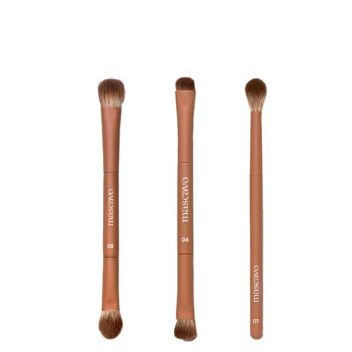 Kit de Pincéis de Maquiagem Mascavo Pro Series Eyes Brush Kit