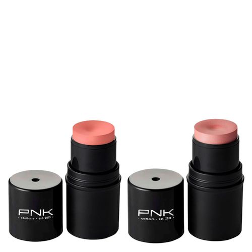 Kit Pink Cheeks - Blush em Bastão Cremoso Sport All In One Fps 30 Fpuva 10 Soft Peach 4,5g + Iluminador em Bastão Cremoso Rose 4,5g Kit