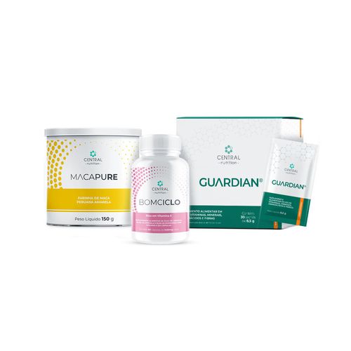 Kit Bem-estar Feminino (GUARDIAN® Tangerina + MACAPURE + BOMCICLO) Tangerina