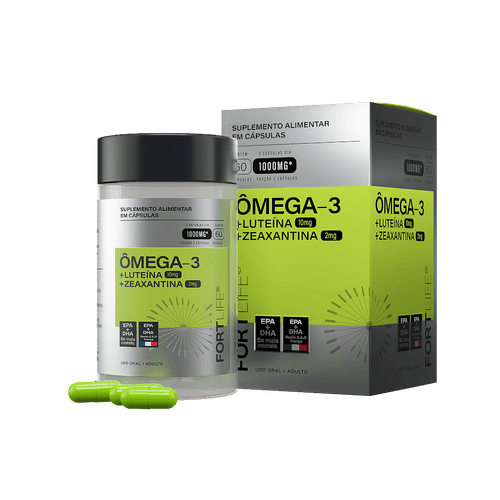 Ômega-3 + Luteína + Zeaxantina 1000mg 60 Cápsulas FortLife