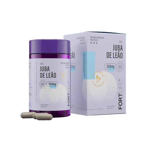 Juba de Leão 350mg 30 Cápsulas FortLife