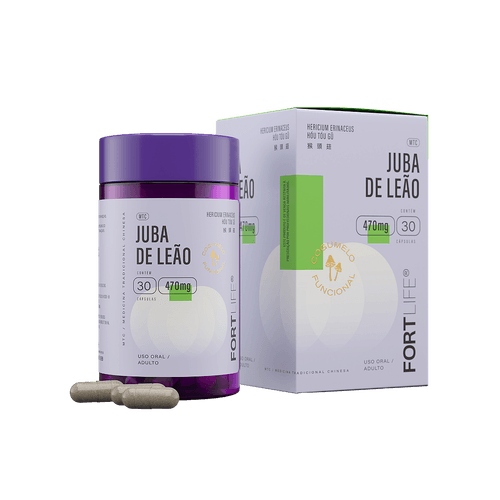 Juba de Leão 470mg 30 Cápsulas FortLife Juba de Leão 470mg 30 Cápsulas FortLife