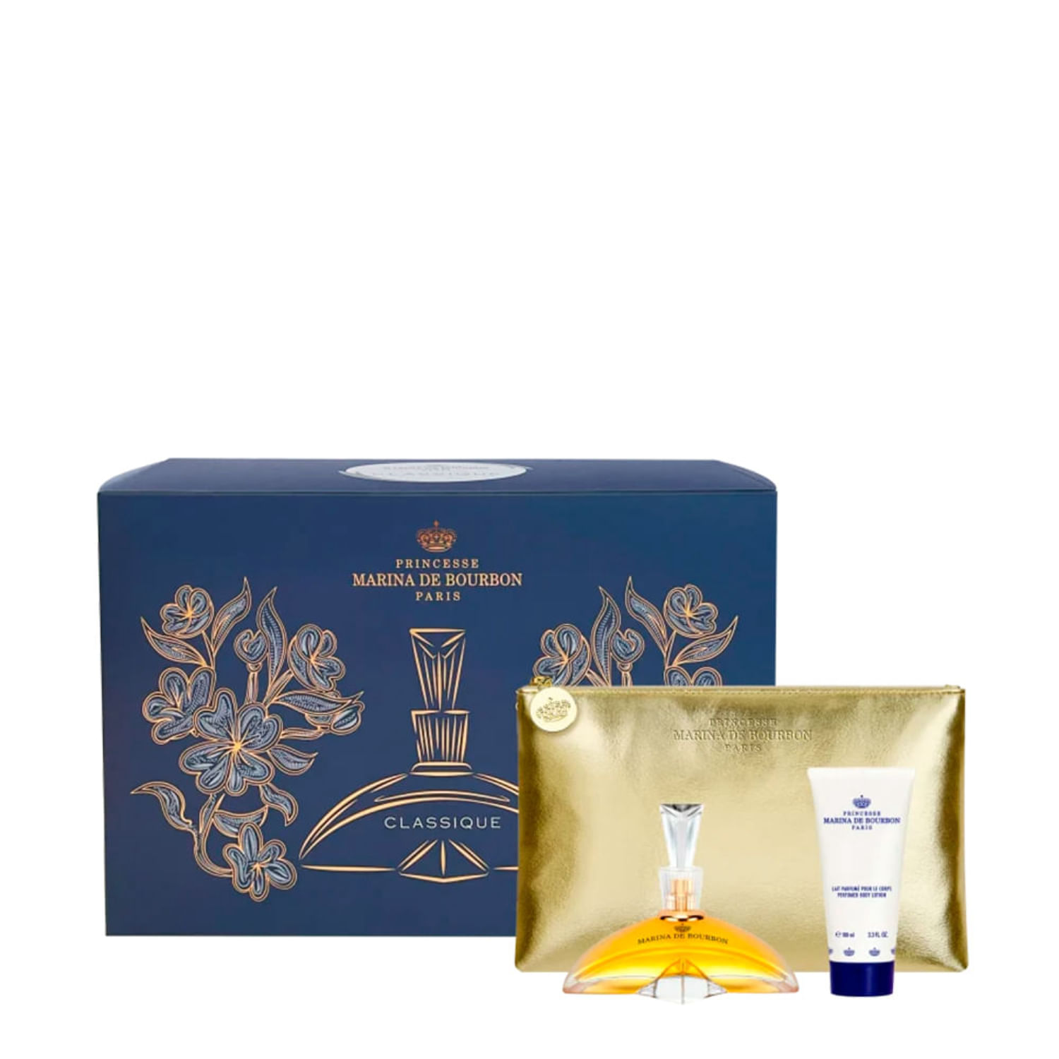 Kit Marina de Bourbon Classique Feminino - EDP 100ml + Body Lotion 100ml + Necessaire