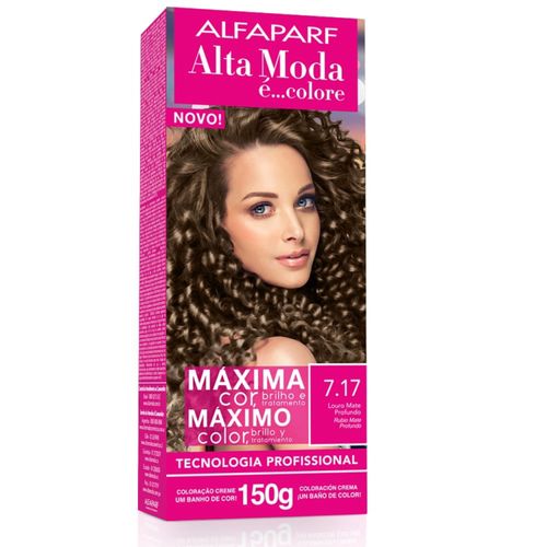 Tintura Alta Moda 7.17 Louro Mate Tintura Alta Moda 7.17 Louro Mate