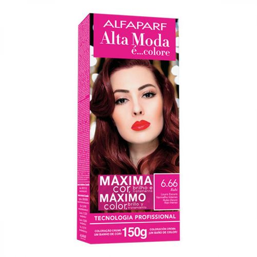Tintura Alta Moda 6.66 Louro Escuro Vermelho Intenso Tintura Alta Moda 6.66 Louro Escuro Vermelho Intenso