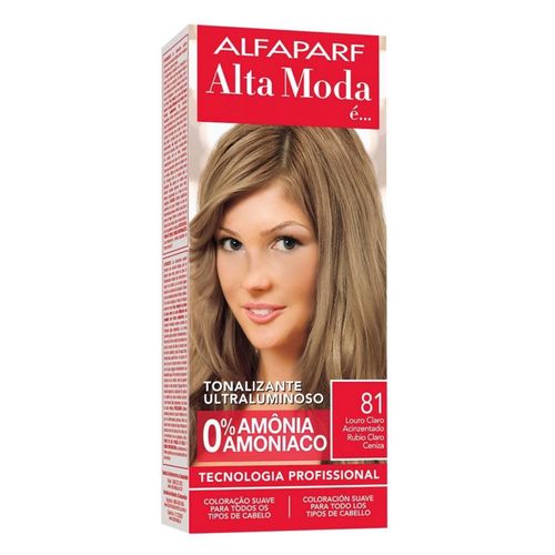 Tintura Alta Moda Tonalizante 81 Louro Claro Acinzentado Tintura Alta Moda Tonalizante 81 Louro Claro Acinzentado