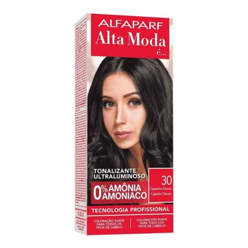 Tintura Alta Moda Tonalizante 30 Castanho Escuro Tintura Alta Moda Tonalizante 30 Castanho Escuro