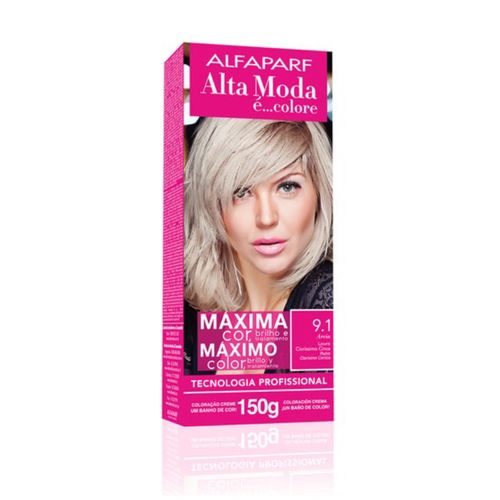 Tintura Alta Moda 9.1 Louro Clarissimo Cinza Tintura Alta Moda 9.1 Louro Clarissimo Cinza