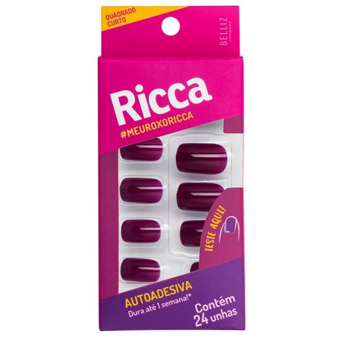 Ricca Unhas Postiças Roxo Ametista