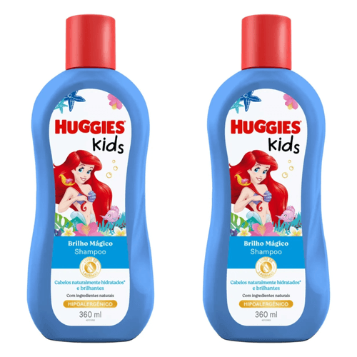 Kit com 2 Unidades de Shampoo Huggies Kids Brilho Mágico Frasco 360ml Kit com 2 Unidades de Shampoo Huggies Kids Brilho Mágico Frasco 360ml
